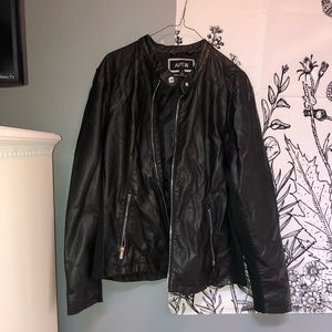 Black leather jacket
